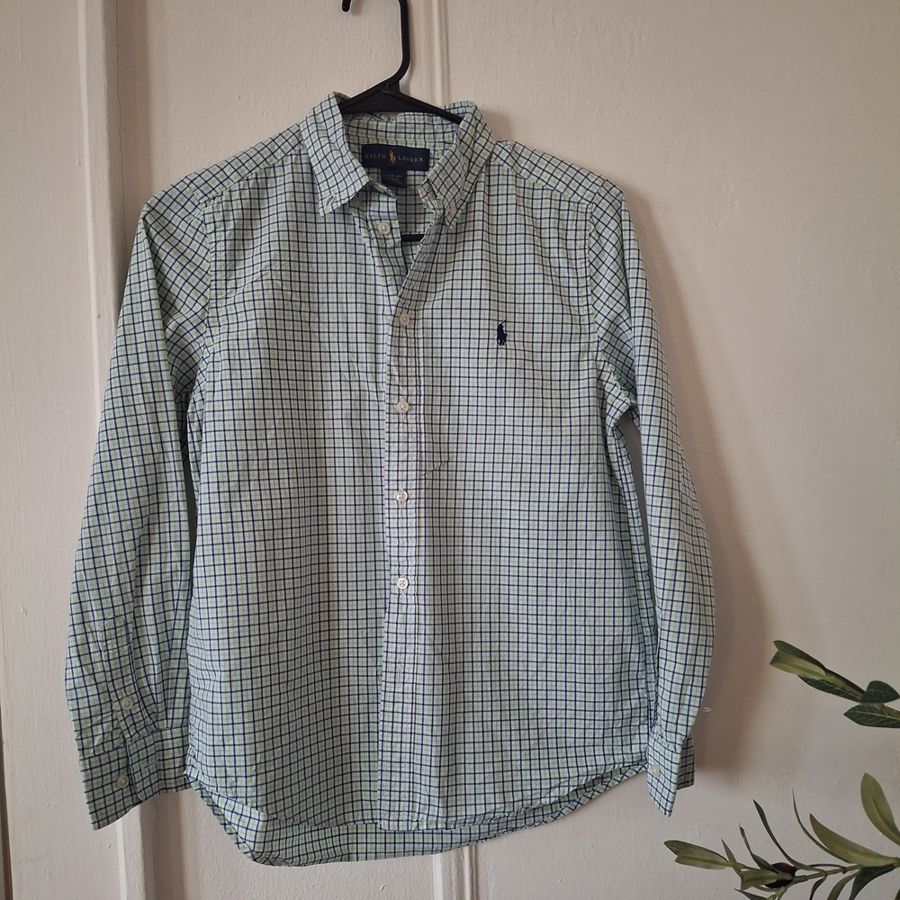Polo by Ralph Lauren Men's Green Plaid Button-Down Shirt